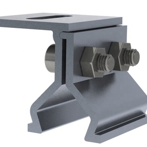 <span class=keywords><strong>Precio</strong></span> de fábrica Techo de costura de pie Montaje solar Inclinación fija Estantería solar Abrazadera solar Montaje de techo de metal - Product Image 3