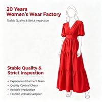 Robe longue maxi décontractée d'été pour femme, col en V, manches courtes bouffantes, taille haute, à volants étagés, pour plage et soirée, vêtements féminins ODMOEM