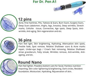Cartuchos de Microagujas Desechables Derma <span class=keywords><strong>Pen</strong></span> A1 1 3 5 <span class=keywords><strong>7</strong></span> 9 12 36 42 Nano para Microneedling - Product Image 6