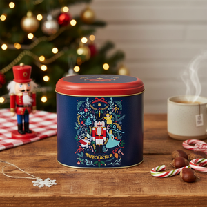 Oval 1.4L Nutcracker Tin 140 x 120 x 130 mm Festive & Whimsical Clara Holiday Decorations Food <b>Storage</b> & <b>Container</b> - Product Image 3