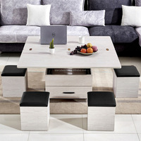 Table basse intelligente de salle à manger convertible réglable et multifonctionnelle