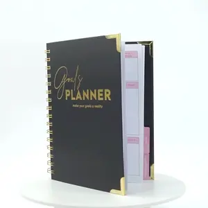 2024-2025 दैनिक साप्ताहिक नोटबुक ए 4 ए 5 व्यावसायिक मासिक योजनाकार डायरी कस्टमाइज्ड लोगो के साथ