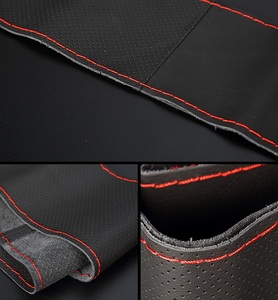 Cubierta de cuero para <span class=keywords><strong>volante</strong></span> de coche, cubierta de 18 pulgadas para toyota, honda, <span class=keywords><strong>jeep</strong></span>, tesla, ford, bmw y audi - Product Image 6