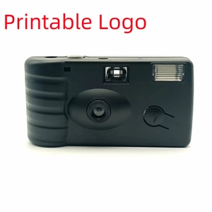 Cámaras desechables C41 con carcasa de plástico y adhesivos, para uso doméstico y exterior, con rollos de película a color, estilo retro, de apuntar y disparar. - Product Image 1