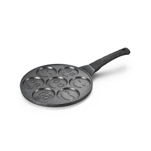 Customized Seven Hole Smiley Face Maifan Stone Frying Pan Nonstick Round Breakfast <b>Cookware</b> DGP 26 Yongkang Origin - Product Image 4