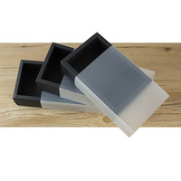 Boîte cadeau en papier kraft sur mesure en stock avec fenêtre transparente en PVC, emballage en papier givré transparent, boîte cadeau à tiroir