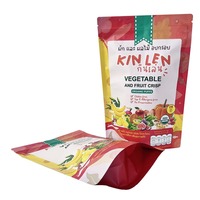 Sacs refermables personnalisés pour fruits secs avec fermeture éclair sur le dessus du sac