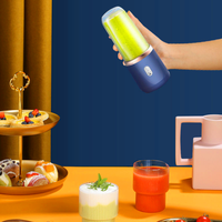 Haute qualité Portable 400ml électrique Mini presse-agrumes USB mélangeur de voyage Rechargeable avec lames PC bouteilles de presse-agrumes de fruits populaires
