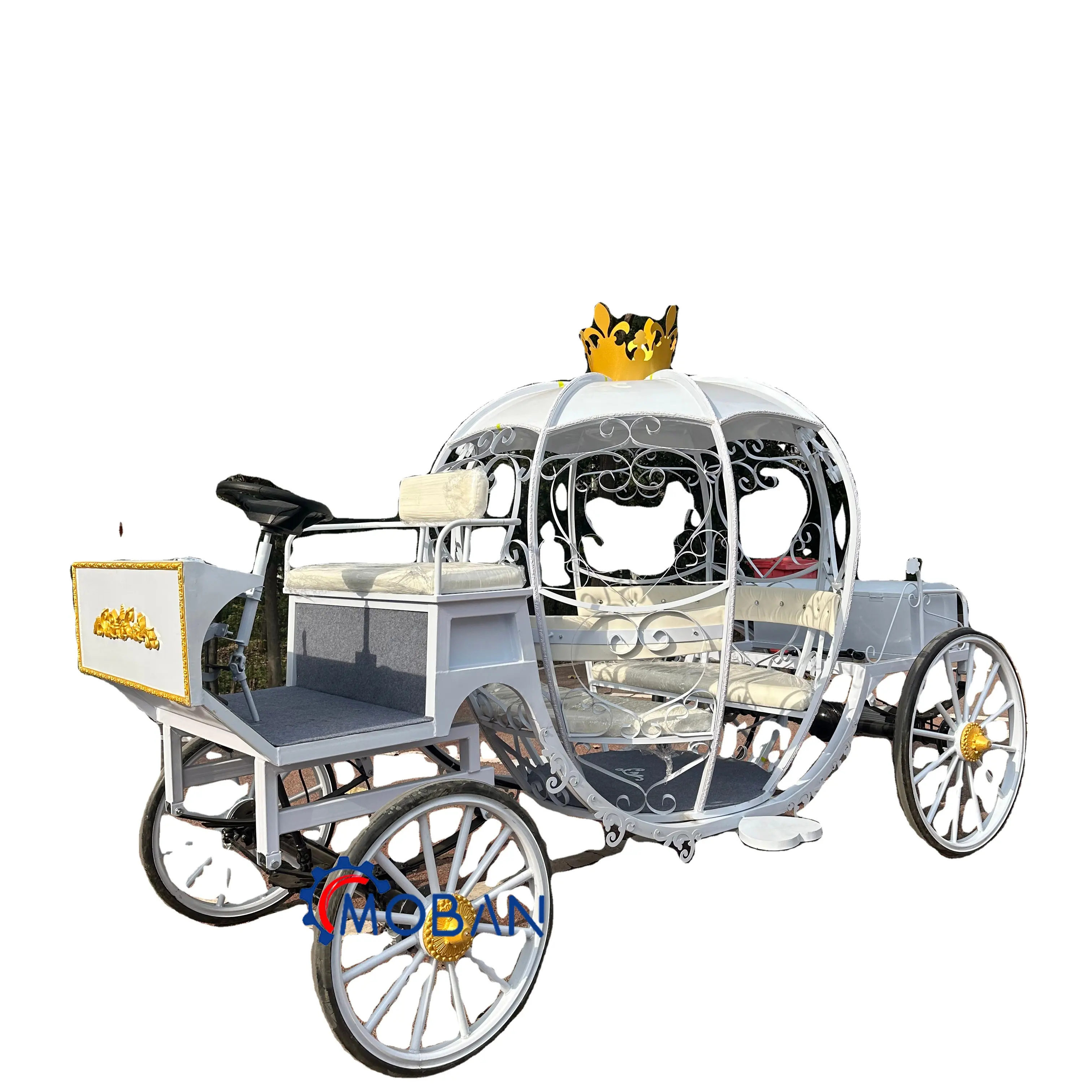 electric Cinderella carriage wedding pumpkin carriage Gracefully Princess Horse Carriage Mobile Horse Cart