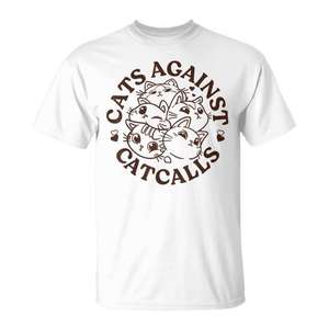 Camiseta para amantes de los gatos y los animales, Cats Against Catcalls Kitten Cat Group - Product Image 1