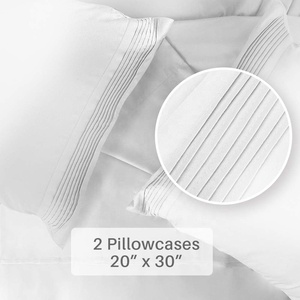 Parure de draps 4 pièces en microfibre de polyester 1800 fils, douce, sans plis, poches profondes de 16 pouces, hypoallergénique - Product Image 5