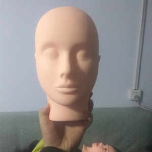 Maniquí plano para práctica de pestañas, cabeza de maquillaje para niños, cosmetología, maniquí para entrenamiento, maquillaje, inserción de pestañas - Product Image 1