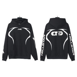 Hell Star 2025 Nuova Collezione Stile High <span class=keywords><strong>Street</strong></span> Felpa con Zip Invernale Unisex 100% Cotone Lavaggio Acido Stampa Digitale - Product Image 6