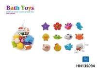 Canard de bain en plastique souple coloré en gros, jouet animal en vinyle pour bébé, jouets de douche pour salle de bain pour enfants, avec son