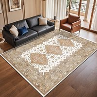 Tapis moderne à fleurs doux et écologique, fabriqué à la machine, pour salon et chambre à coucher, usage domestique