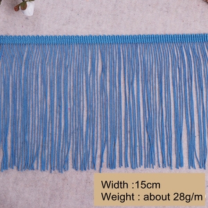 6,5 yardas 4 pulgadas algodón poliéster encaje borla recorte para escenario ropa lámpara cortina decoración-DIY vestido Latino escenario - Product Image 4