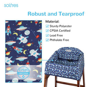 Upgrade Version Dual Belt High <strong>Chair</strong> <strong>Cover</strong> Baby High <strong>Chair</strong> <strong>Cover</strong> for Wooden or Restaurant Sturdy and Robust Material Baby Seat - Product Image 5