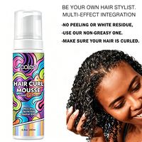 Mousse Coiffante Définissante pour Cheveux Bouclés, Tresses et Dreadlocks, Fixation Forte, 200ml, Marque Privée