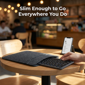 Wholesale Dual Mode 2.4G Ultra Slim Portable Rechargeable <b>Mini</b> Wireless Bluetooth <b>Keyboard</b> for iPad Tablet Laptop Phone Desktop - Product Image 3