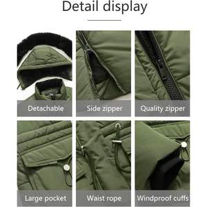 Manteau d'hiver long pour femme Moerdeng, imperméable, chaud, doudoune maxi, capuche amovible en fausse fourrure, parka - Product Image 2