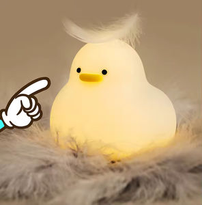 Lámpara Nocturna de Silicona con Forma de Pato, Linda Lámpara de Pato Recargable por USB, Lámpara de Noche Portátil con Forma de <span class=keywords><strong>Patito</strong></span> para la Habitación de Bebés - Product Image 4
