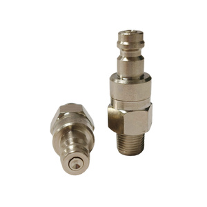 Conector Neumático de Latón Tipo Mini 1/8 1/4 3/8 con Rosca Hexagonal, Conector Rápido 21SB con Válvula y Accesorios para Tuberías - Product Image 2