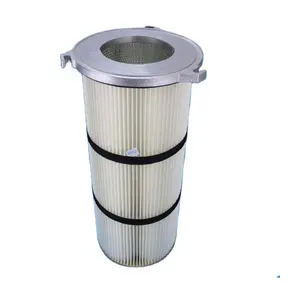Flue-cartucho de filtro de Gas para colector de polvo, elemento de recolección de polvo Industrial para OEM, cartucho de filtro de aire cónico de 10 micras