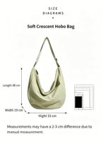 Sac bandoulière hobo à carreaux pour femme, grande capacité, en tissu bulle, avec logo et couleur personnalisables, sac à bandoulière décontracté pour le quotidien