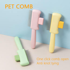 Pettine in Plastica Specifico per Animali Domestici, Strumento Districante e Antipelatura con Pulizia Automatica per Cani e Gatti, Adatto a Tutte le Stagioni - Product Image 1