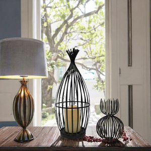 High Quality Durable <b>Moroccan</b> Style Handmade Iron Handicraft Lantern Pillar Holder OEM Printing Home <b>Decoration</b> - Product Image 2