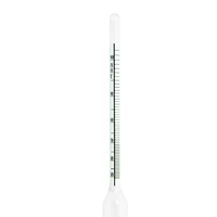 Hidrómetro de Alcohol de Alta Precisión 50-100%, Escala de Vidrio Transparente, OEM/ODM Personalizable, Medidor de Densidad para Elaboración de Cerveza y Vino Casero, 185 mm