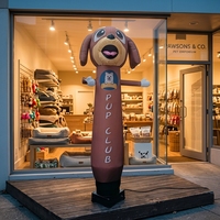 Figurine gonflable chien de 3m pour événements commerciaux extérieurs, en tissu Oxford, avec souffleur, figurine ondulante attrayante