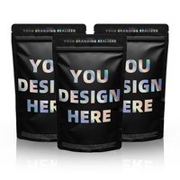 Sacs Mylar anti-odeur personnalisés Cali Packs 3,5g, exotiques, en stock, avec logo imprimé, impression numérique et fermeture éclair refermable