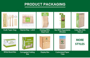 Driedelige Set Bamboe Bestekset Bamboe Lepel Eetstokje Servet Wegwerp Servies Sets Voor Familiefeest - Product Image 6