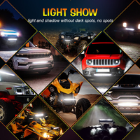 Barra led hors route 7 pouces 18w barre lumineuse de travail de voiture mince lumière d'avertissement stroboscopique cob camion Suv tout-terrain à une rangée pour pièces de voiture