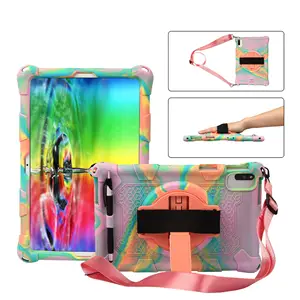 Funda de silicona suave con soporte giratorio desmontable para tableta, cubierta protectora anticaída para Samsung Tab A8, 10,5 ", X200/X205