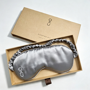 Masque pour les yeux de luxe OEM pour hôtel, masque de sommeil personnalisé avec logo, couvre-yeux de voyage avec boîte cadeau en papier kraft - Product Image 3