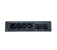 Harga Pabrik Gigabit Metal Unmanaged Network Switch dengan 2 Gigabit SFP 4 Ethernet Fiber Optic Equipment untuk FTTH
