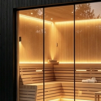 Sauna extérieur de luxe en bois pour jardin et villa