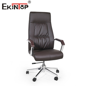 Chaise de bureau de direction Sinonis en cuir PU, pivotante, réglable en hauteur, chaise de patron moderne avec roulettes universelles - Product Image 3