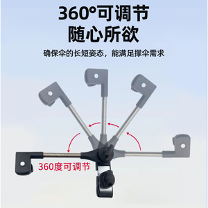 Universal Umbrella Mount <b>Clamp</b> For Electric Bike Stroller Metal Frame Plastic Material Adjustable Holder Accessory - Product Image 4