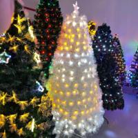 Arbre de Noël classique en PE écologique pré-éclairé, en couches, vente en gros d'usine