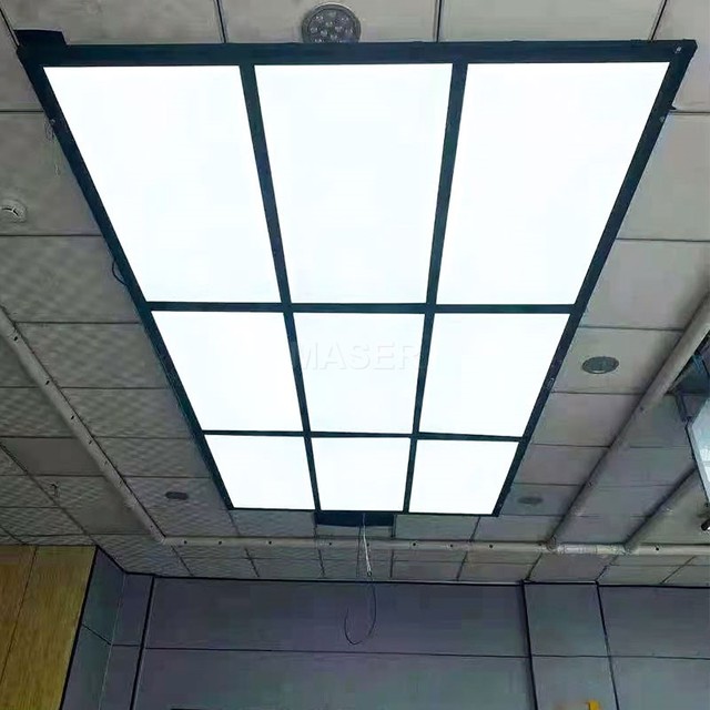 High Brightness 9-Grid System LED Ceiling Work Light Modern Design Auto Detailing Workshop Lighting for Car Wash Station