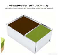 Molde Rectangular Ajustable y Retráctil de Acero Inoxidable para Mousse, Herramientas de Cocina, Anillo para Pastel, Utensilios Cuadrados para Hornear