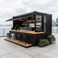 Kiosque à café en conteneur préfabriqué, maison modulaire en conteneur, bar industriel pour la vente en extérieur