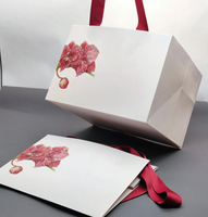 Sac à main de magasin de vêtements logo personnalisé en cuir de vache sac d'emballage de carte blanche sac en papier sac cadeau de shopping personnalisé