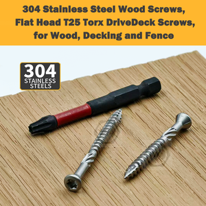 สกรูไม้หัวจมรูปไข่ หัว Torx แบบเกลียวสับปะรด สแตนเลส 304 เกรด A ขัดเงาให้ขาวและเคลือบแว็กซ์ BZ-104 <span class=keywords><strong>BoZhan</strong></span> - Product Image 1