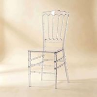 Chaise Chiavari en cristal au design moderne, chaise en résine transparente de luxe léger pour mariages, banquets, hôtels et villas