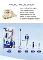 Vente en gros de brosses à dents et de dentifrice écologiques pour animaux de compagnie 4 en 1, kit d'hygiène buccale pour chiens et chats