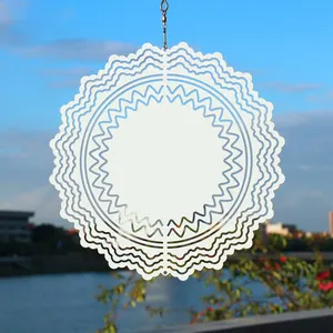 Mandala Sublimation Windspiele Amazon heiß verkaufen Aluminium Wind Spinner Yard Dekoration Geschenk